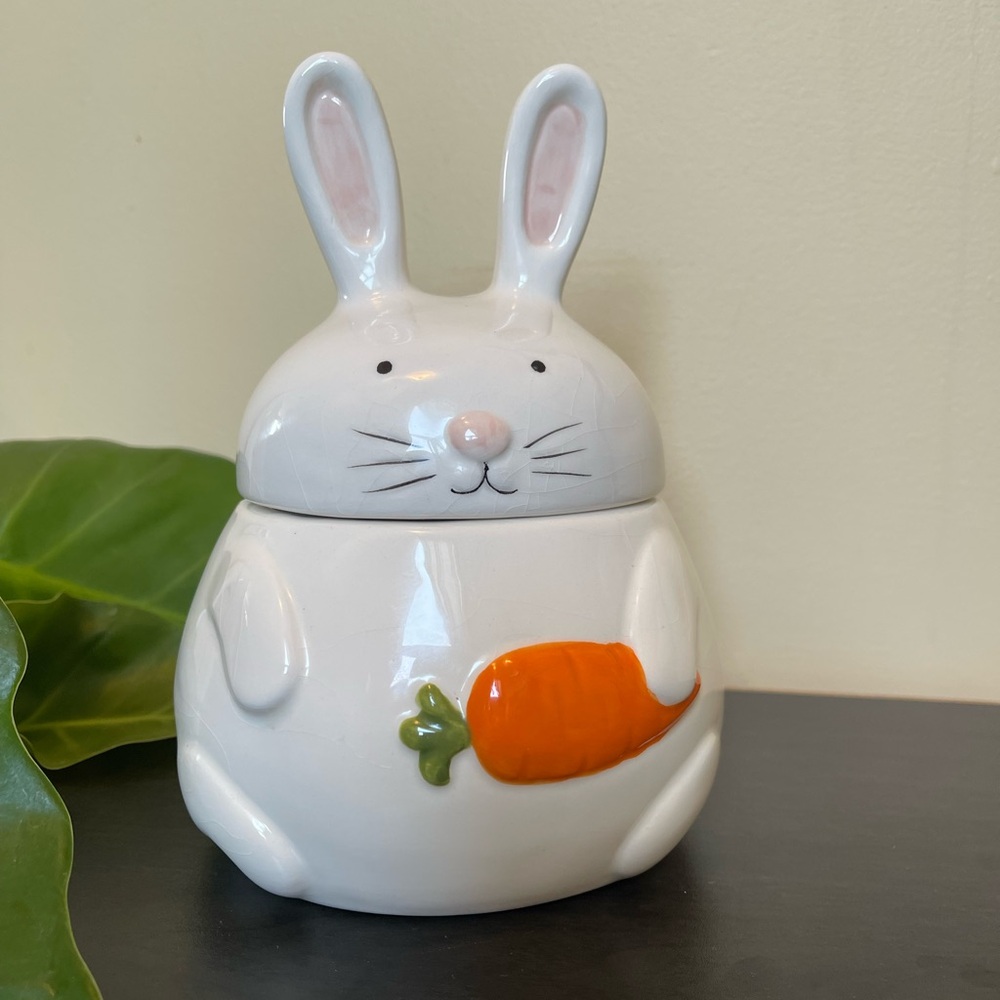 Adorable Bunny Small Cookie Candy Jar